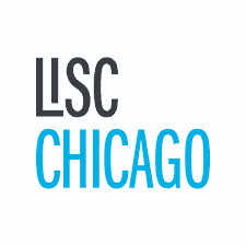 South Shore CDC logo with LSC Chicago text in black and blue.